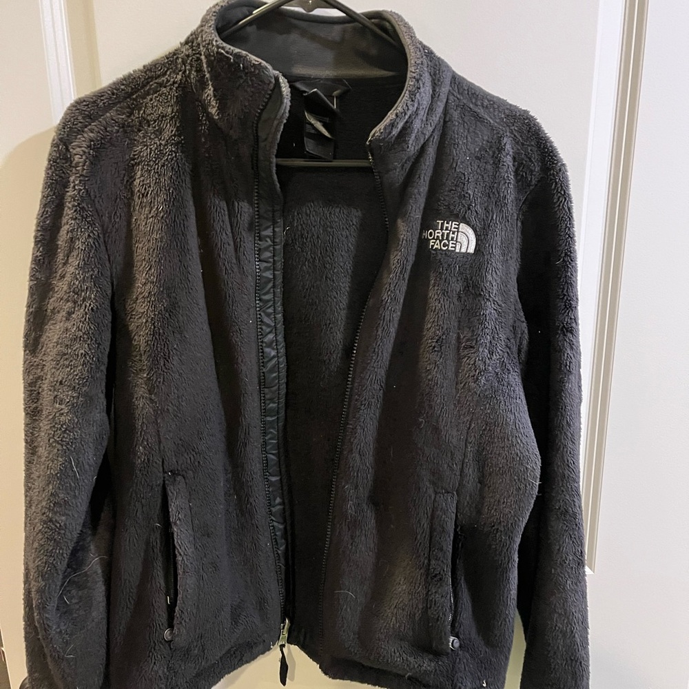 Northface Fuzzy zip jacket. Small